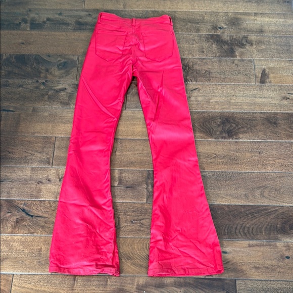 Vibrant Red Flared Pants - Picture 2 of 3